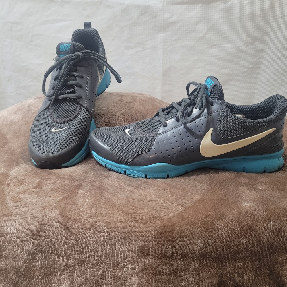 Nike Gray and Teal Athletic Shoes